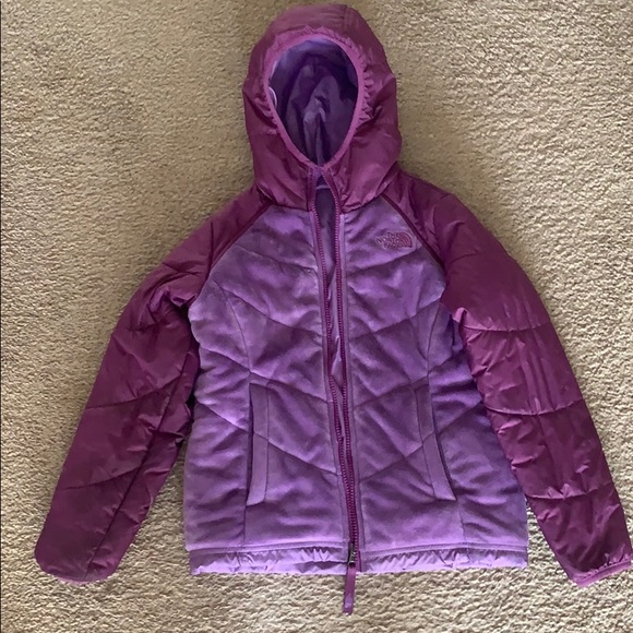 North face girls reversible Perseus jacket sm7/8 - Picture 1 of 4